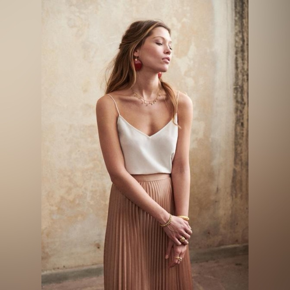 Sezane Dino skirt - champagne